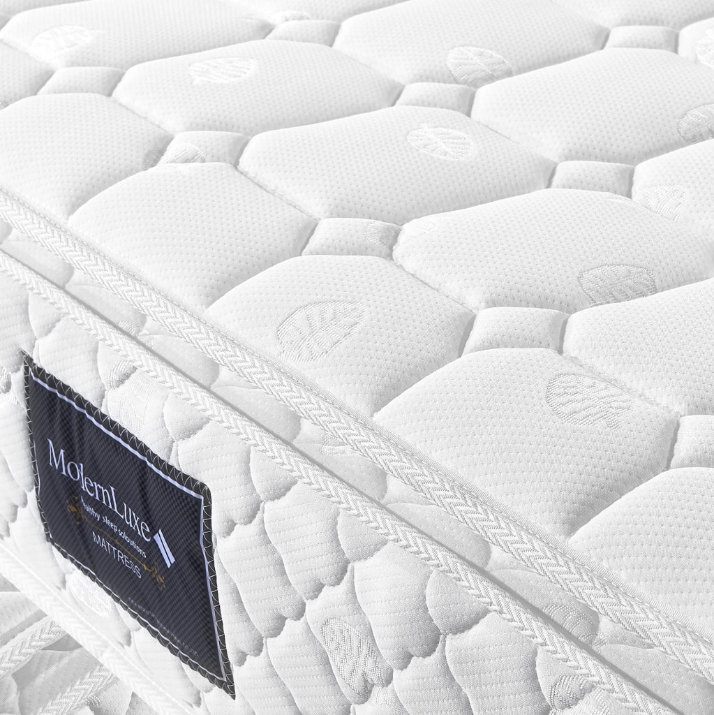 Letto imbottito 140x200 cm con contenitore idraulico, LED, USB e materasso beige in lino
