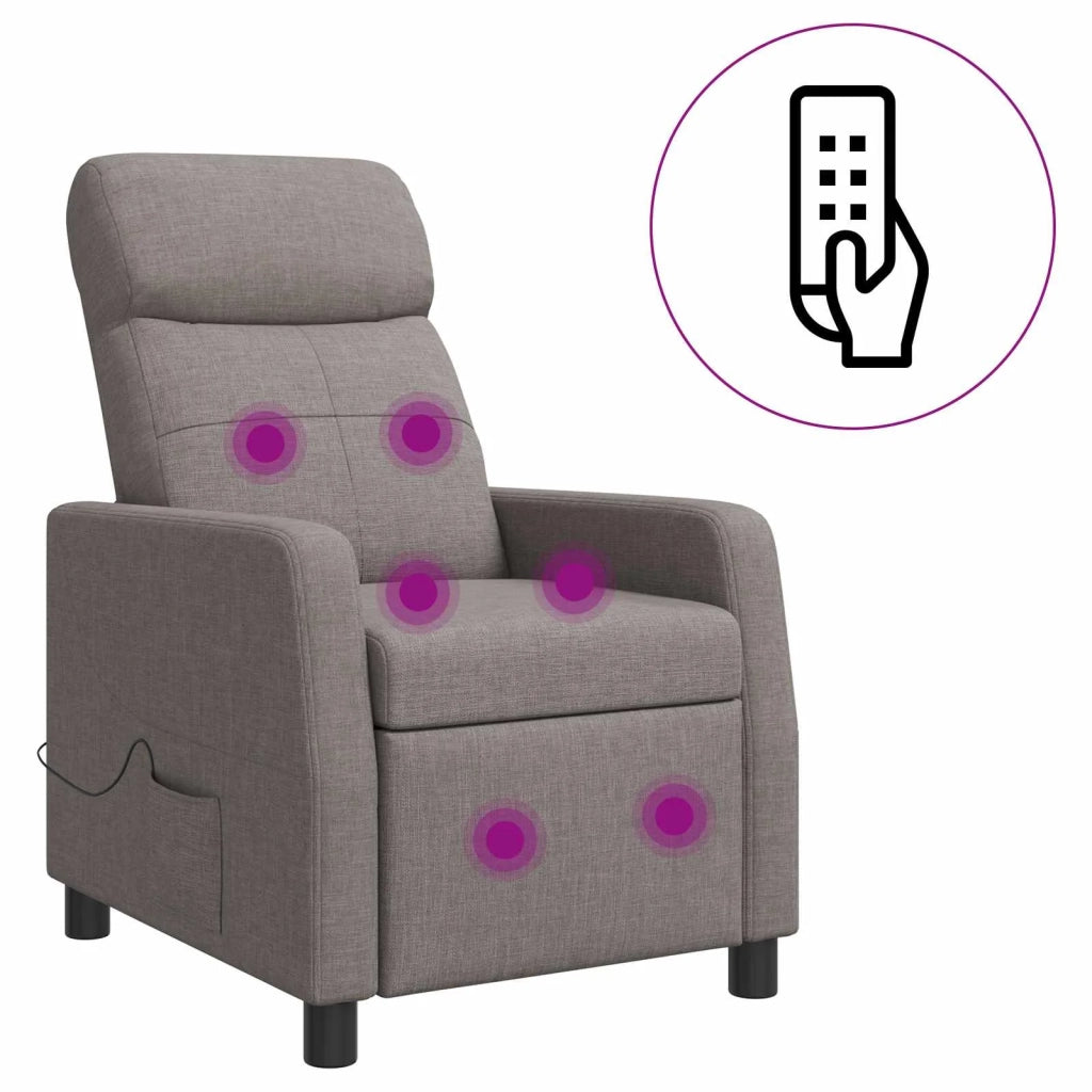 Poltrona Massaggiante Tortora Tessuto 42035063