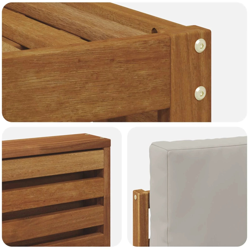 Set divani con cuscino 8 pcs Grigio Naturale e Chiaro 3374496