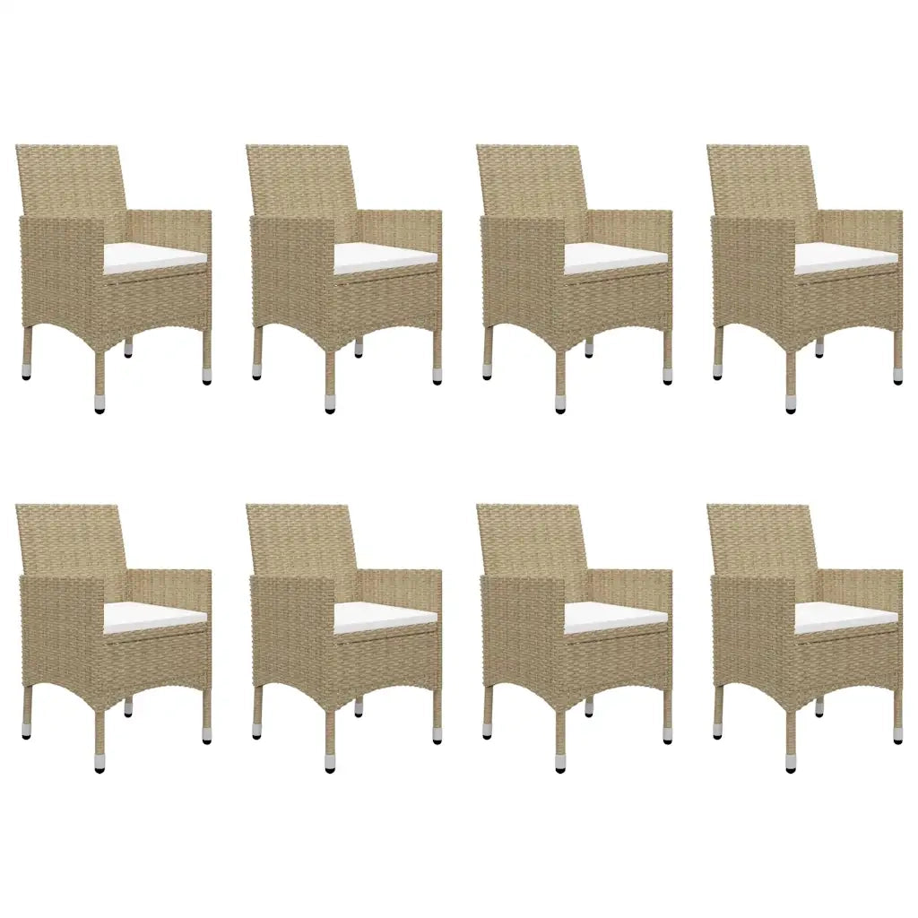 Set da Pranzo da Giardino 9 pz Beige 3067861