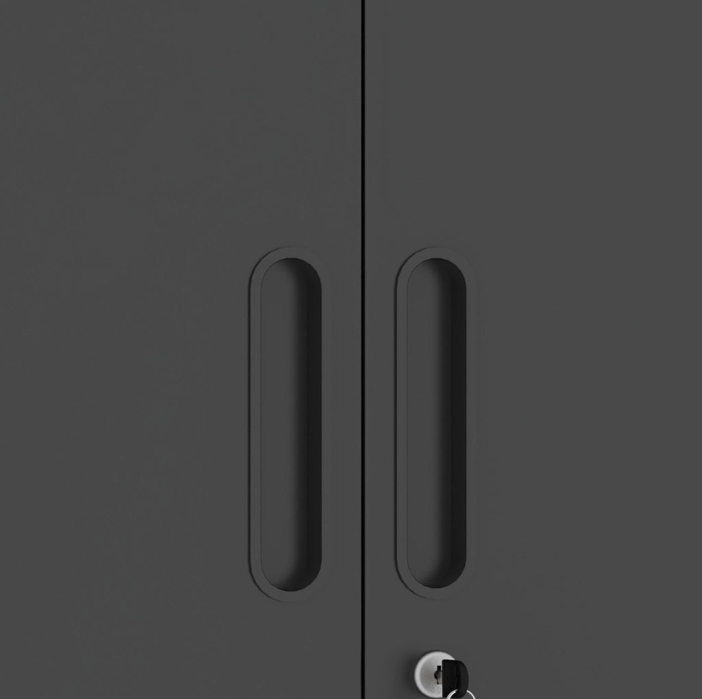 Armadio da Parete in Metallo con 2 Porte Serrabili e Ripiano Regolabile, 77x75x30 cm, per Garage e Ufficio