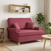 Poltrona con cuscini Rosso Vino Tessuto 42043507