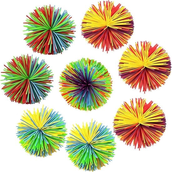 8 palline di silicone in forma di pallone elastico regolabile con corda regolabile palline morbide e soffici palline pluche per ridurre lo stress e migliorare le abilità sensoriali.