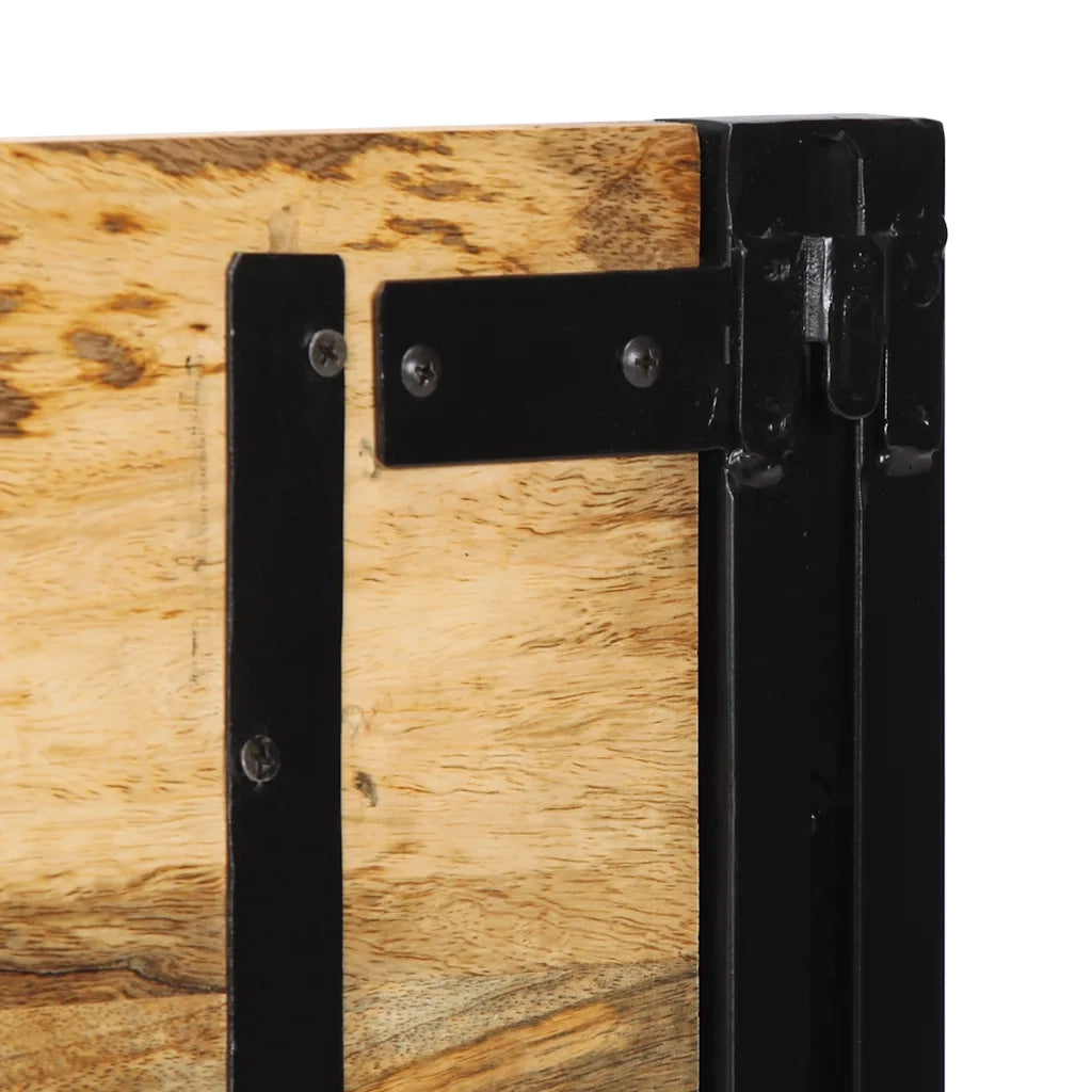 Testiera | Testata 120 cm in Legno Massello di Mango e Ferro