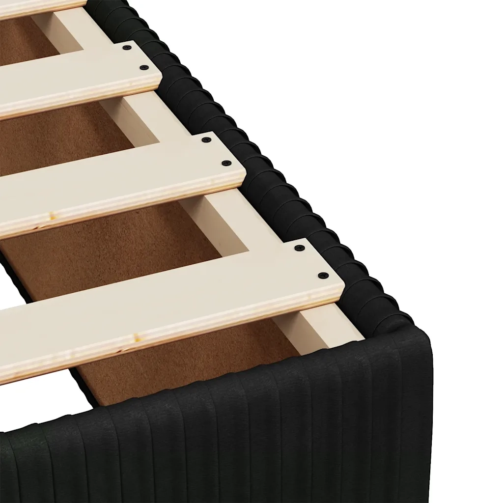 Giroletto-Struttura Letto Nero 90x190 cm in Velluto 628876