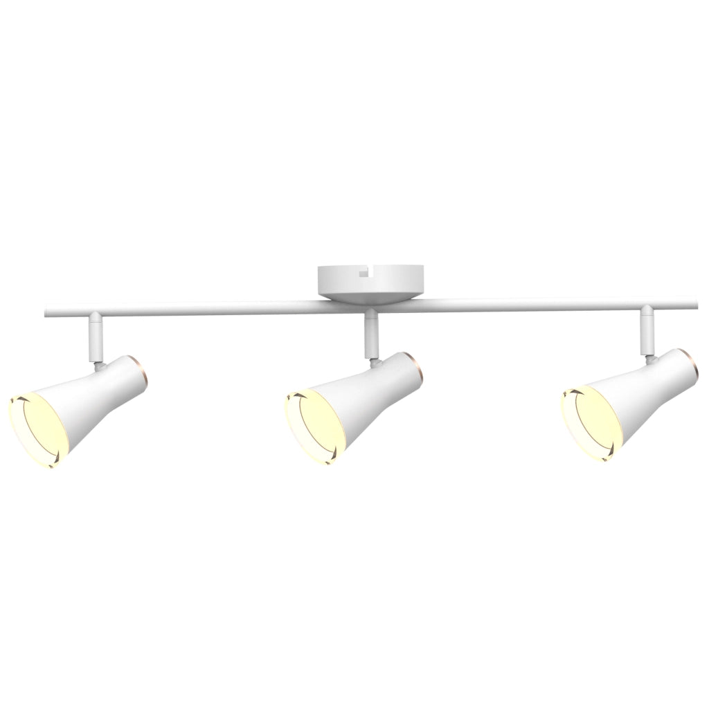 Plafoniera LED orientabile 3 luci bianca 3000K Polux