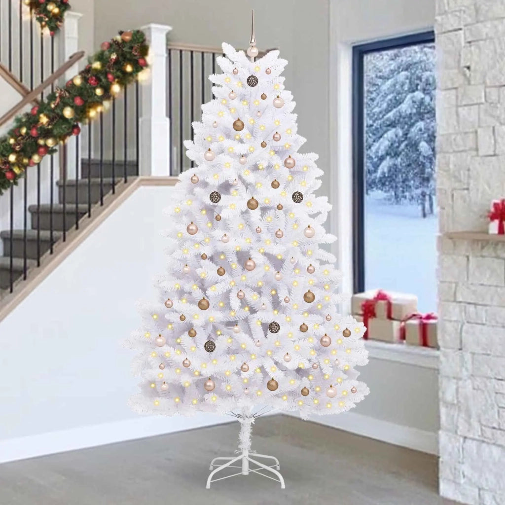 Albero di Natale artificiale 270 cm PVC e Acciaio Bianco 3210154