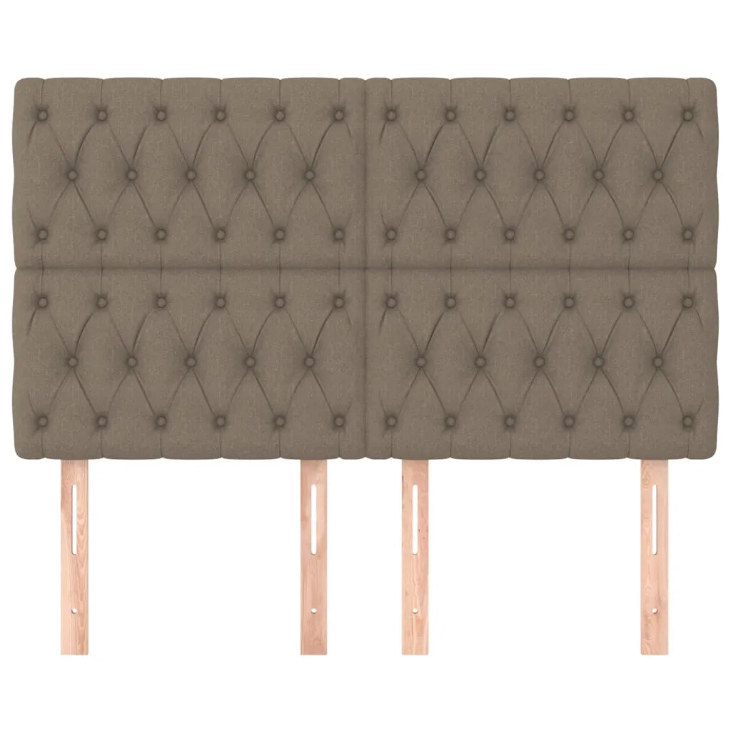 Testiera | Testata per letto Tortora 144x7x118/128 cm Tessuto