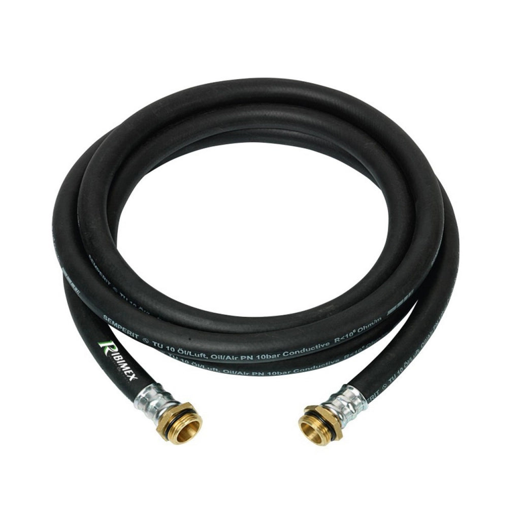 Tubo gasolio gomma 4mt Diametro 20 mm con Raccordi in Ottone Pressati da 1" - PRKA103GOM