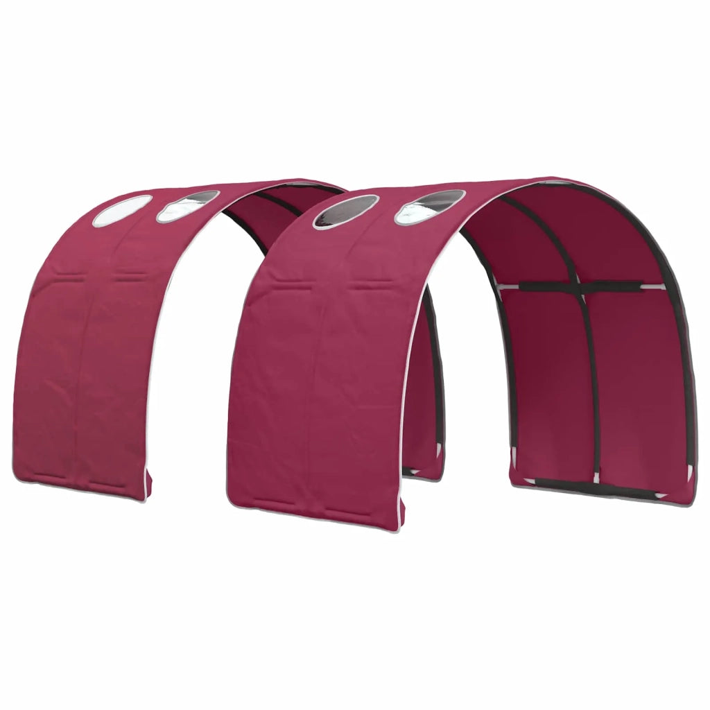 Letto con Tunnel 3 pz Bianco e Rosso Legno ingegnerizzato 3423609