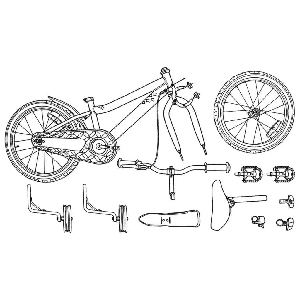 Bicicletta per Bambini | Bici per bambini 12 Pollici per bambini di 2-4 anni Nero