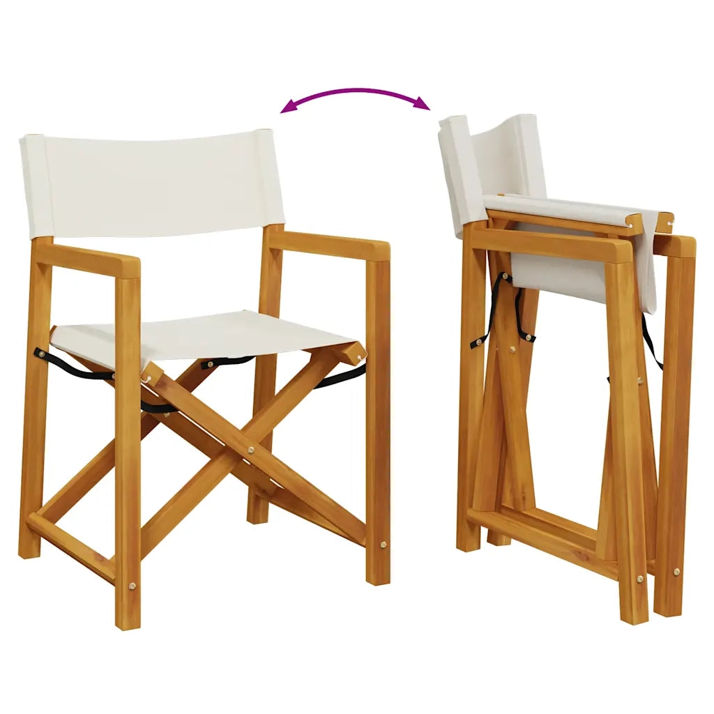 Set di 8 sedie pieghevoli in tessuto bianco crema 3208918