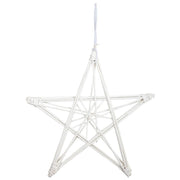 Decoro midollino stella bianca 85x85x5h
