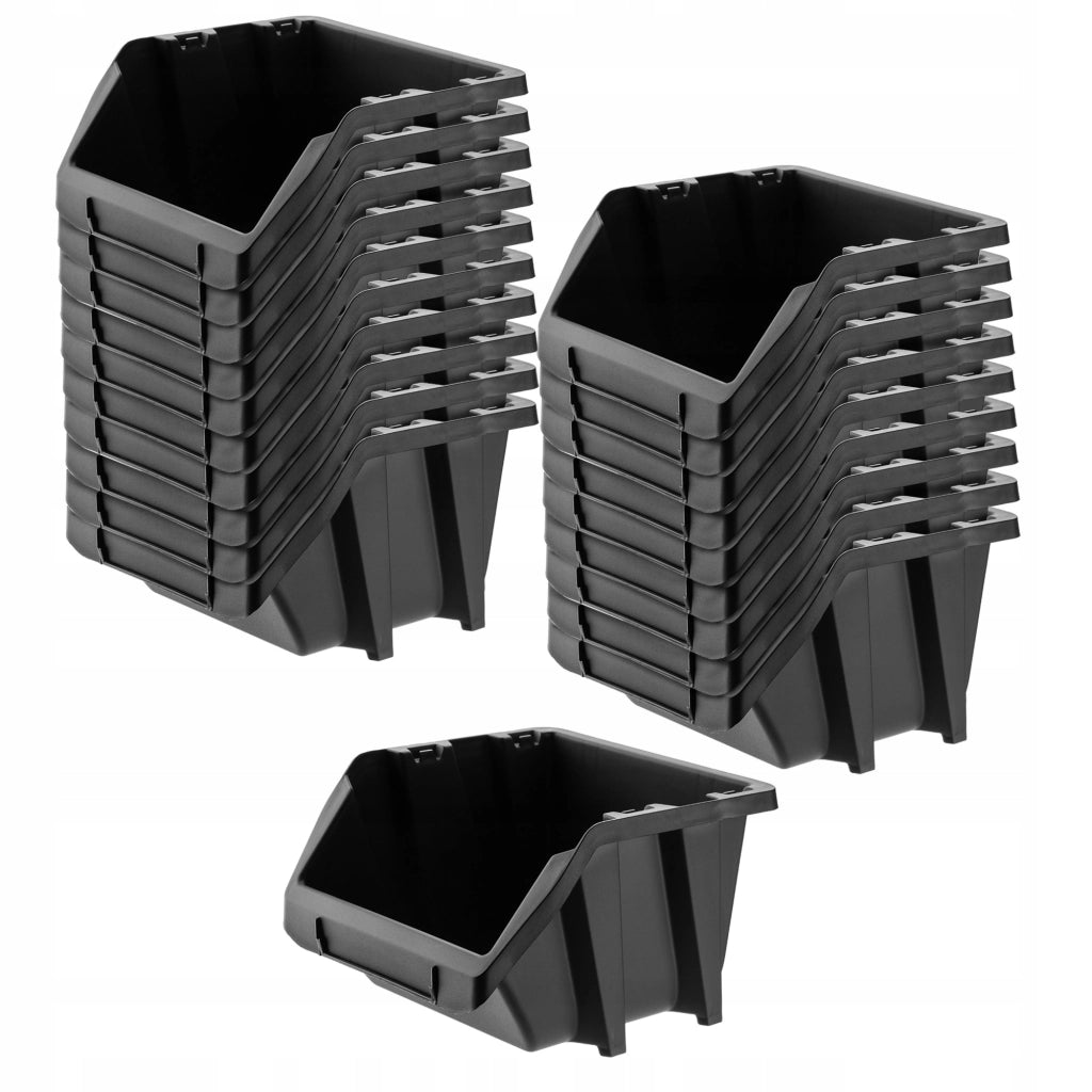 Set di 20 vassoi portaoggetti KADAX per officina, dimensioni 118x98 mm.