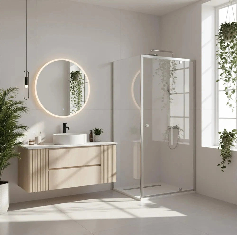 Cabina Doccia Rea Primo Swing 80x90 Chrome