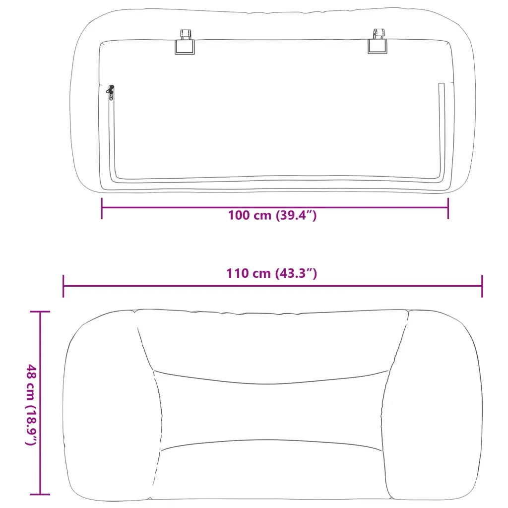 Cuscino Testiera Hvar Marrone 100 cm in Similpelle 374558