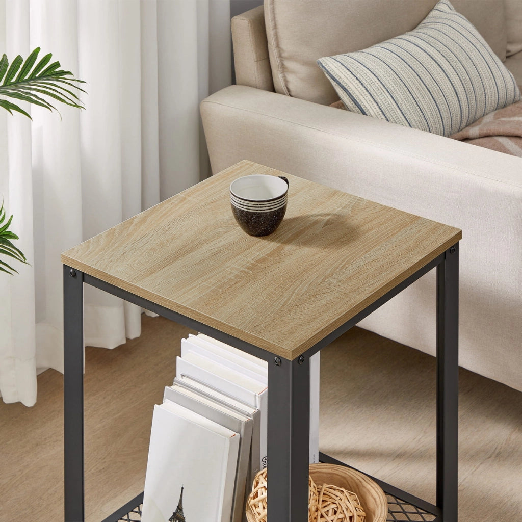 Tavolino versatile Sonoma in stile industriale