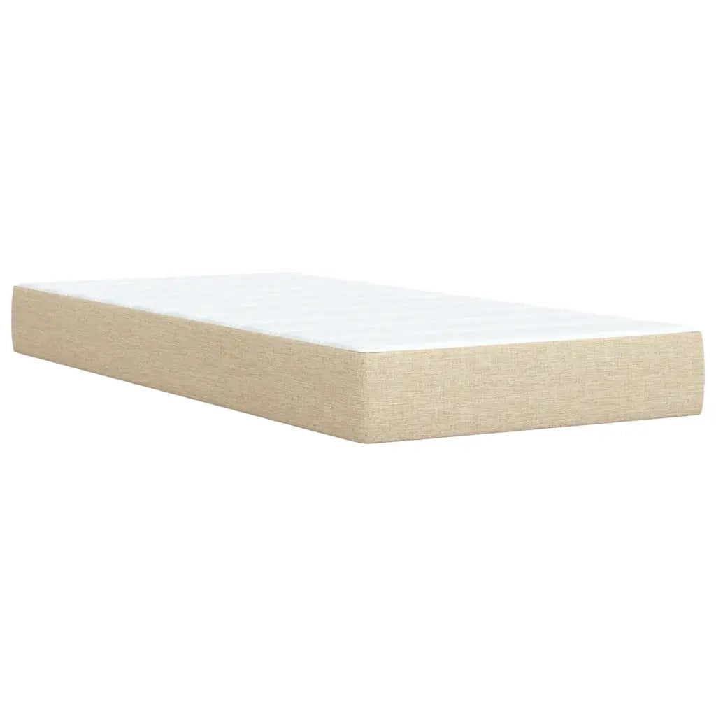 Giroletto a Molle con Materasso Crema 80x200 cm inTessuto 3289581