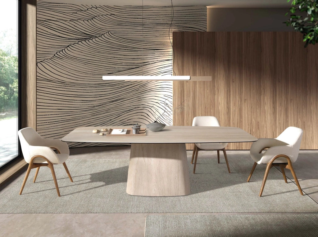 Sedia in tessuto beige