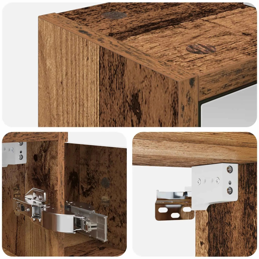 Mobiletto per specchio da bagno Legno vecchio 889165