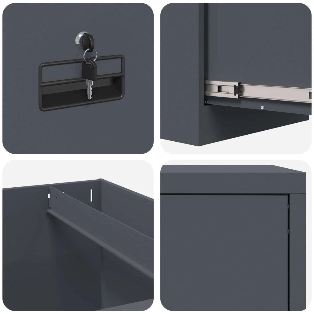Armadio per File con cassetto Antracite 44 x 50 x 106.5 cm CFW1256264