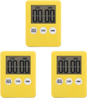 Timer digitale 3-pack multifunzionale con orologio e segnalatore per ufficio e cucina