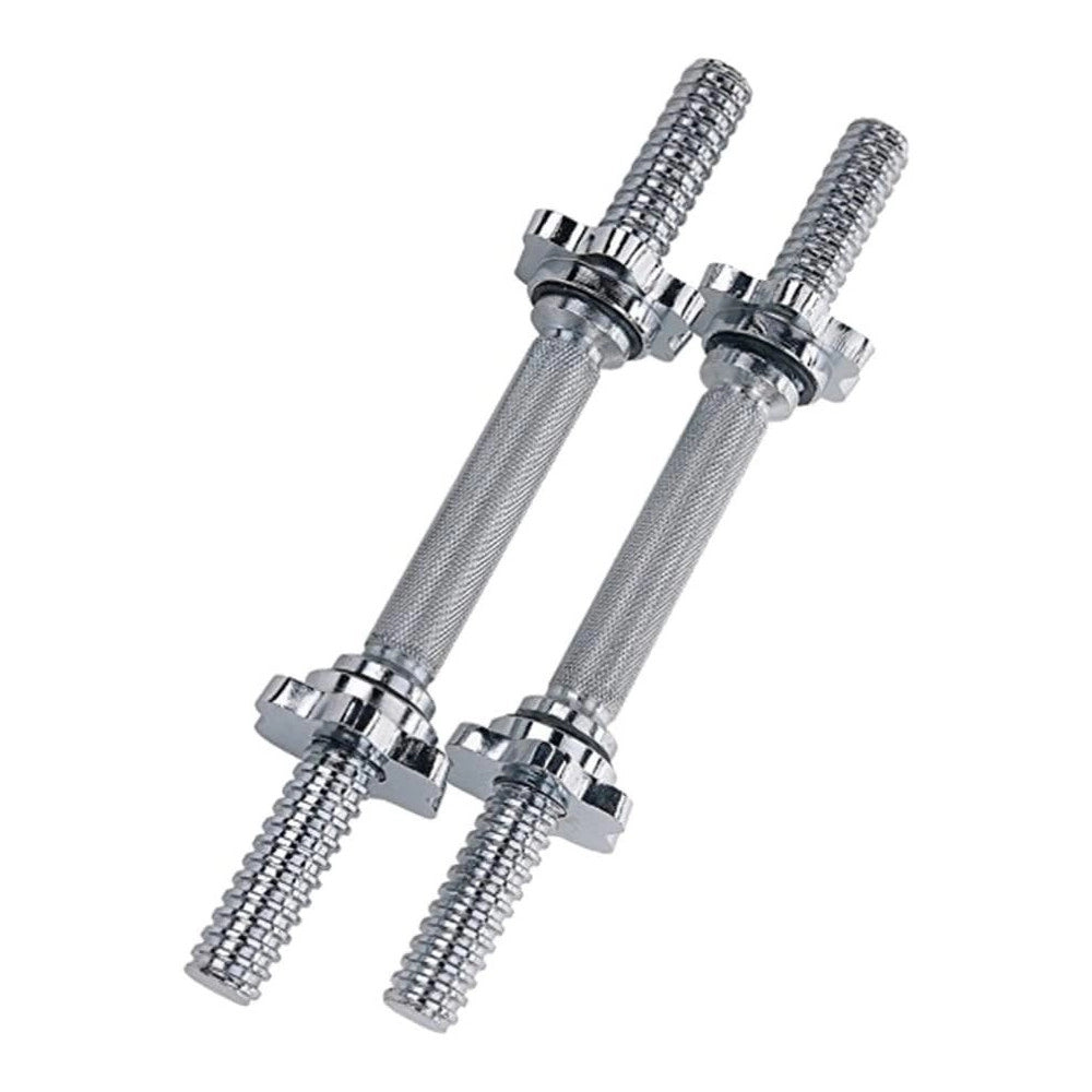 Trade Shop - 2 Manubri Filettati Da 40cm Per Sollevamento Pesi Sport Allenamento Palestra -