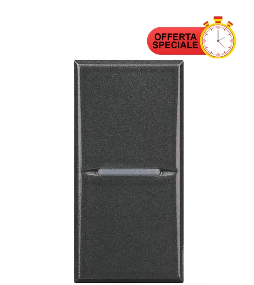 Bticino Axolute Interruttore Assiale 1P 10A Scuro HS4001