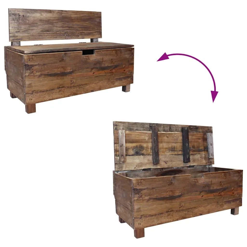 Panca-Sgabello in Legno Massello di Mogano 86x40x60 cm