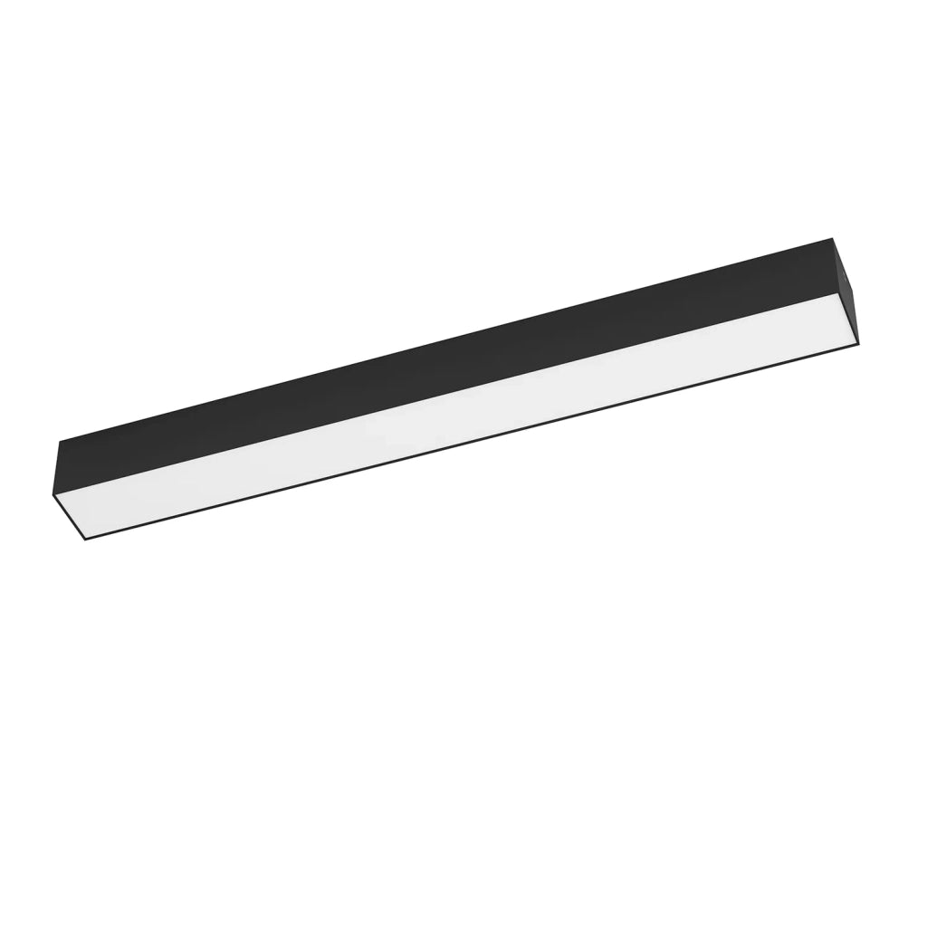 Plafoniera Grande Esterno Moderna Salitta Alluminio Nero Policarbonato Bianco Led