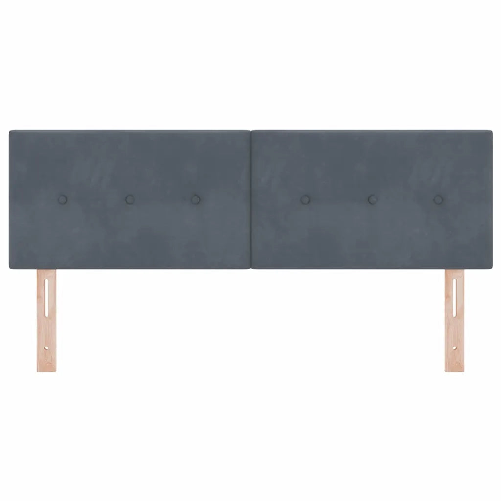 Testiera | Testata LED con strisce LED Grigio 144 cm Velluto