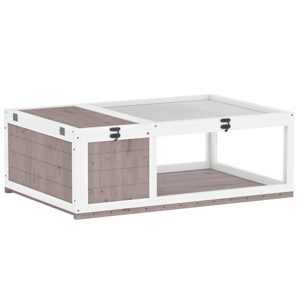 Casetta per animali ¨C Minimal ¨C legno massello 91x60.5x32 cm marrone chiaro