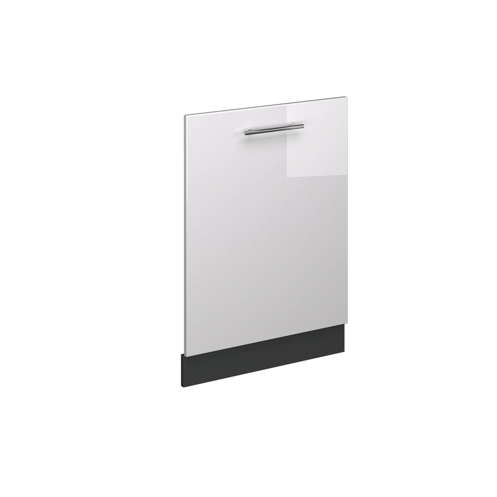 Pannello frontale della lavastoviglie Fame-Line Bianco lucido/Antracite 60 cm senza piano di lavoro Vicco