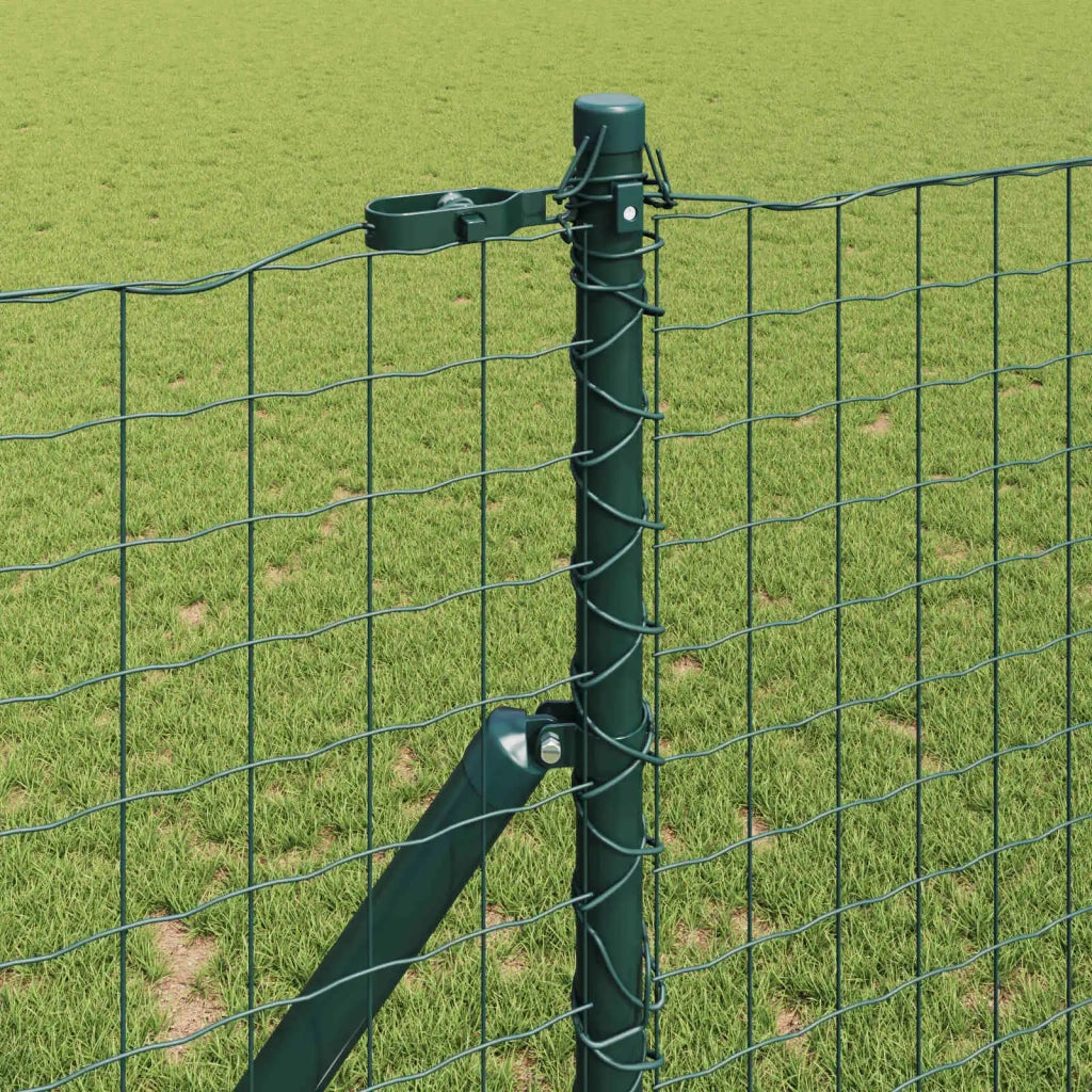 Palo della recinzione 12 pcs Verde Acciaio Verniciato a Polvere 42012734