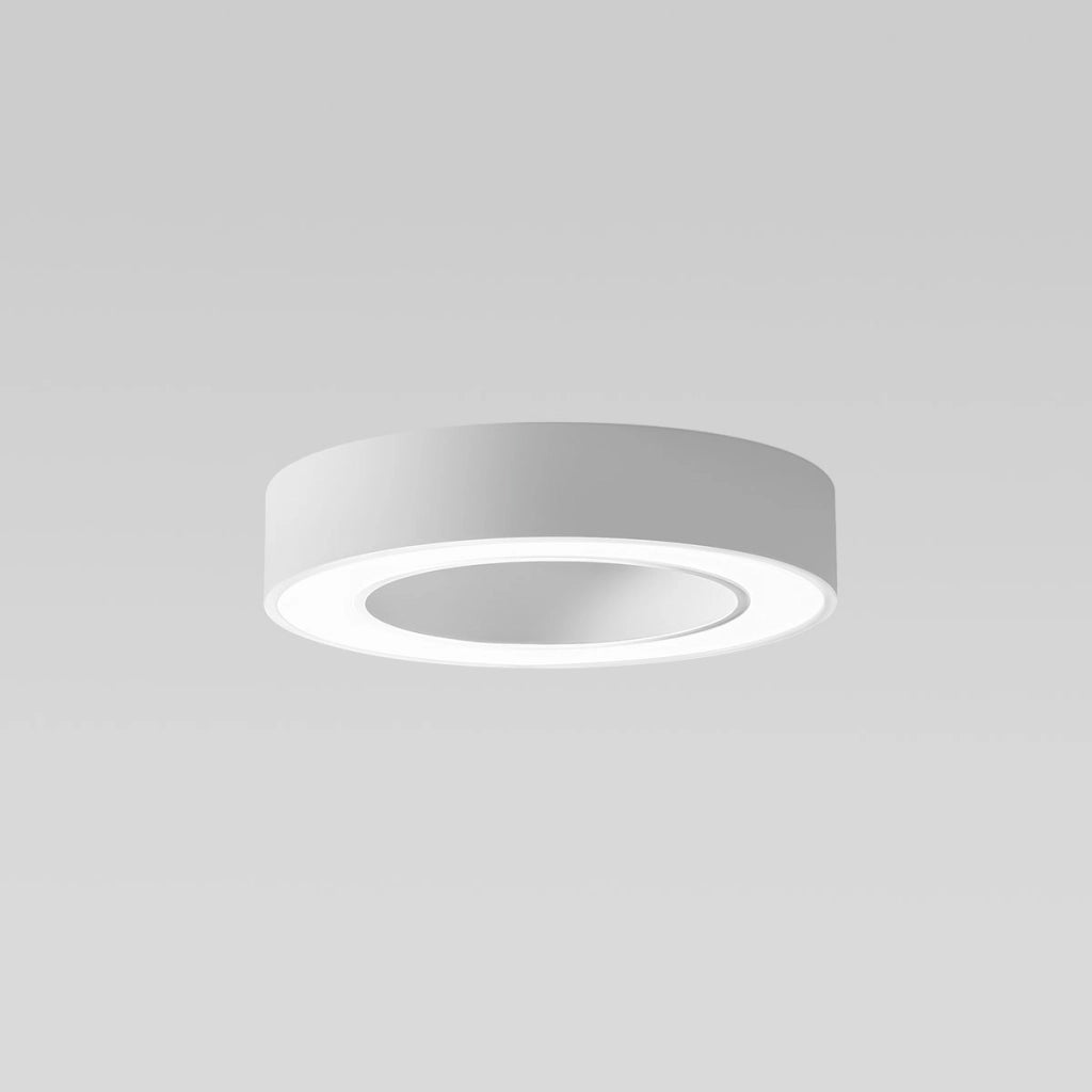 Lampada a soffitto FLOR P/P - 30W LED integrato 3000K, Dimmerabile a taglio di fase, Alluminio satinato bianco, Diffusore in metacrilato - Gealuce