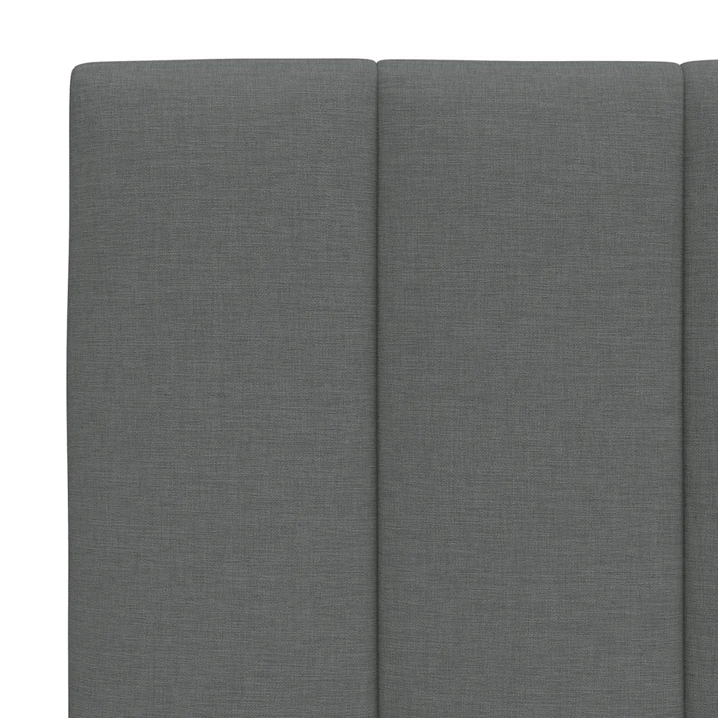 Letto matrimoniale | Letto per adulti | Giroletto senza Materasso Hanko Grigio Scuro 140x190 cm Tessuto