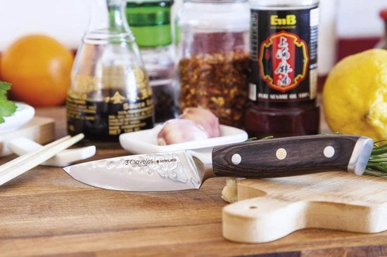 Mes da cucina professionale, molto leggero, zeer robuust, marrone, lama di 9 cm - 3,5 cm