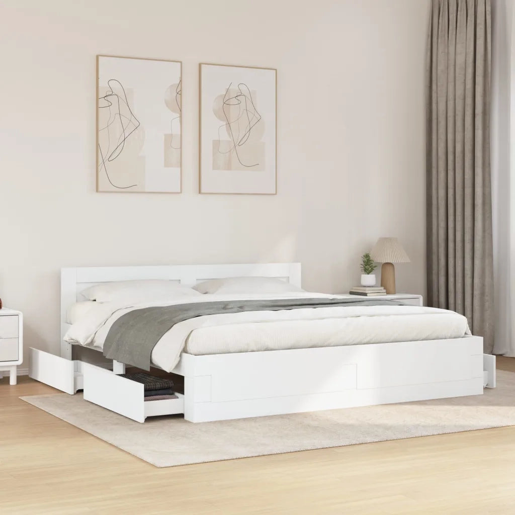 Giroletto con Testiera senza Materasso Bianco 180x200 cm 3295541