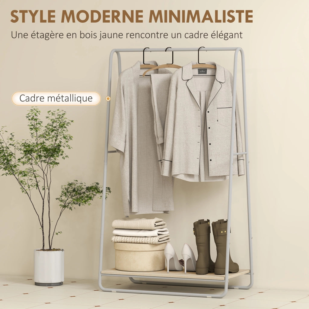 Appendiabiti con porta scarpe e ripiani ¨C Minimal ¨C Grigio