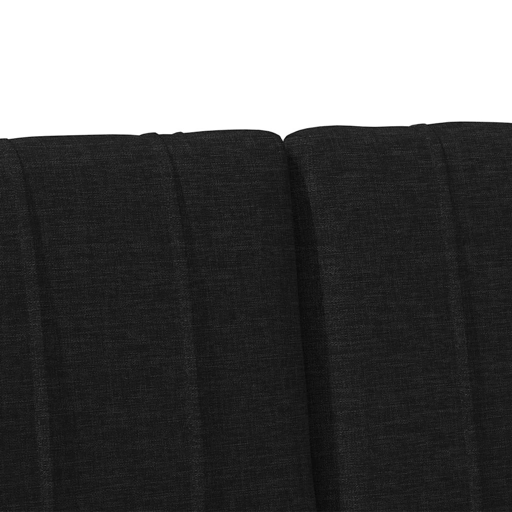 Testiera | Testata imbottita Nero 140 cm Pino massello