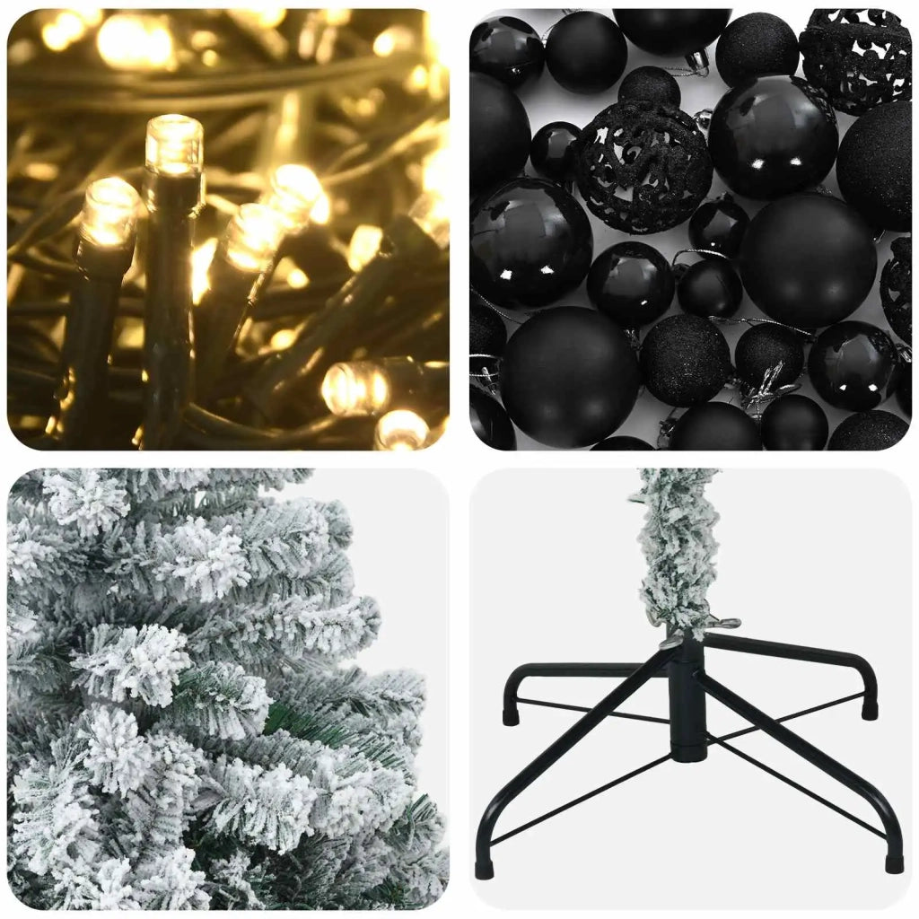 Albero di Natale Artificiale con Palline 120 cm 150 LED 3460810