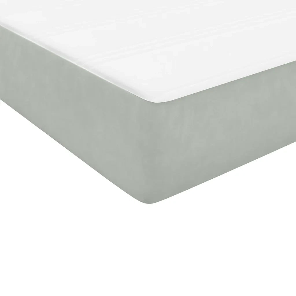 Giroletto a Molle con Materasso Grigio Chiaro 160x210cm Velluto 3316503