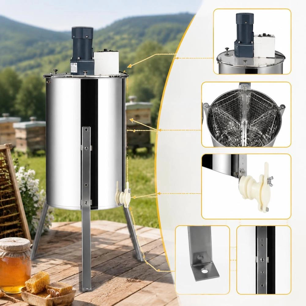 Electric Honey Extractor, Tangential Extractor, Beekeeper's Honey, 2/4 Frame