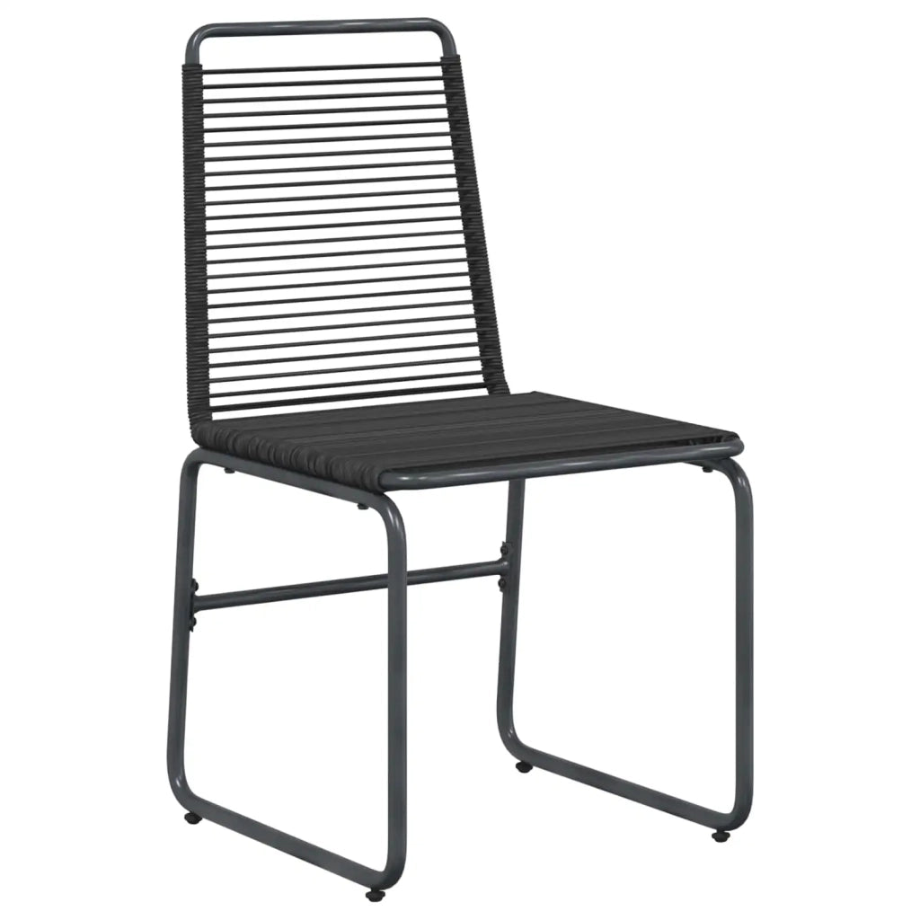 Sedie da giardino 2 pz Nero Rattan 42025096