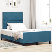 Letto a molle con testiera Blu Scuro 120 x 190 cm Velluto 3344997
