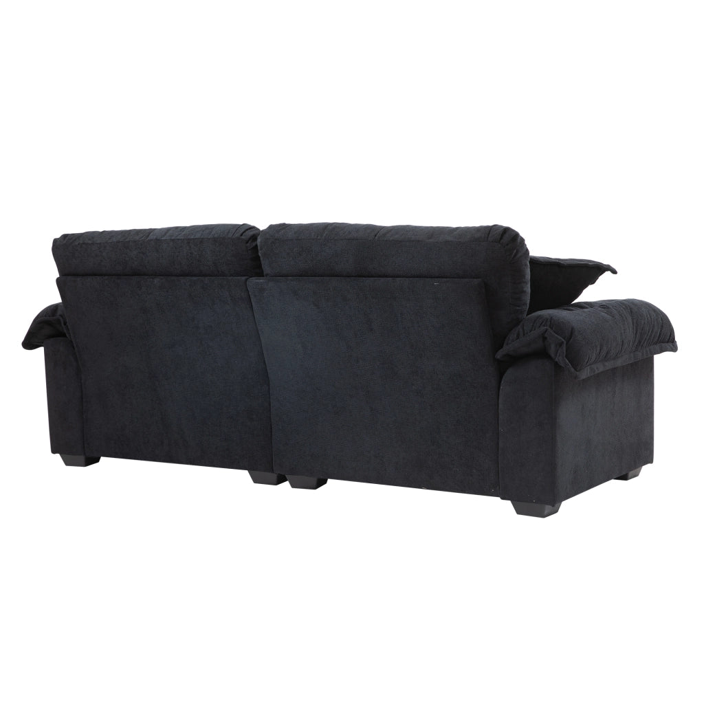 Divano 2 Posti in Chenille con Cuscini Trapuntati ¨C MINIMAL ¨C Grigio
