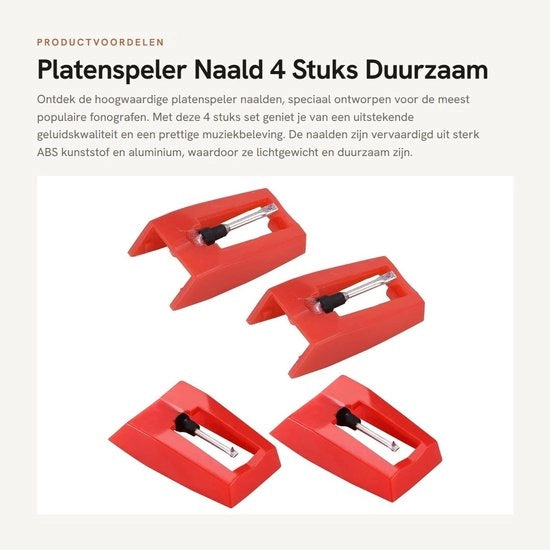 Pistone per giradischi - 4 pezzi - Compatibile con CROSLEY/JENSEN/VICTROLA - Leggero - Duraturo - Installazione semplice - Materiale ABS di alta qualità e alluminio - Stilo