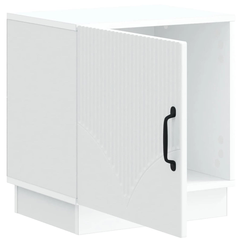 Comodino 2 pz Bianco 43 x 34,5 x 47 cm Legno ingegnerizzato 895256