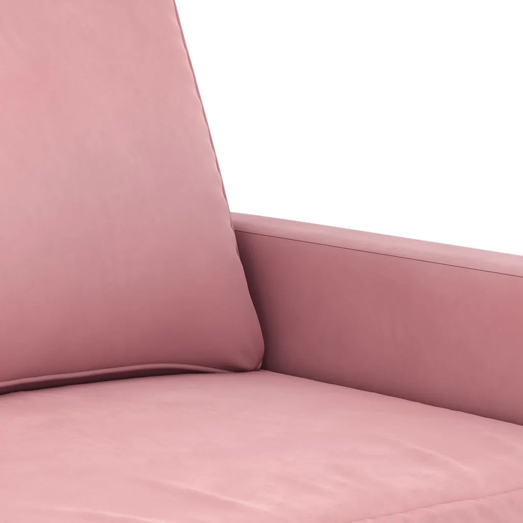 Set di Divani 2 pz con Cuscini rosa in Velluto