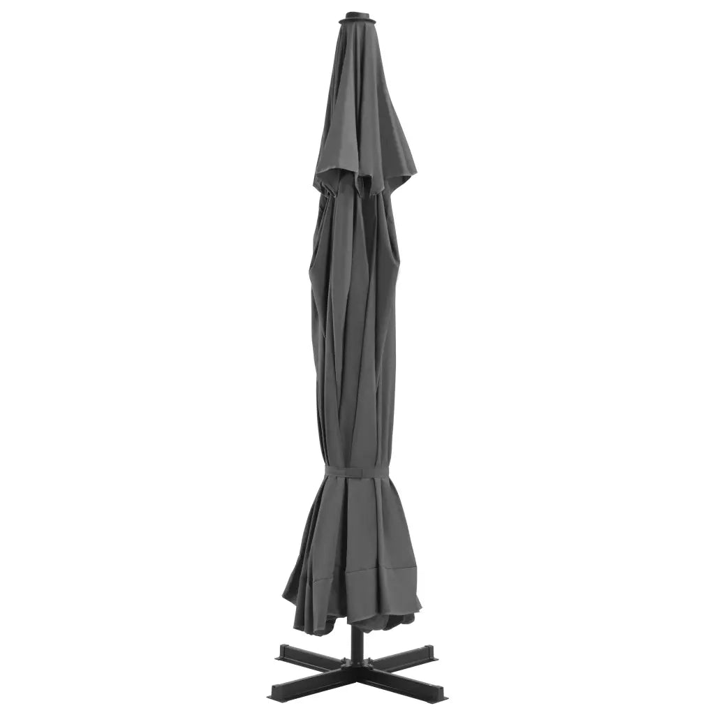 Parasole da Giardino con Base Portatile Antracite 276323